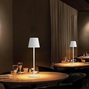 Toolight Toolight, dotyková LED nočná stolná lampa 5W, 3 farby svetla, USB napájanie, APP1370-T WHITE, biela, OSW-08634