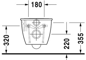 Duravit Darling New - Závesné WC, 625x370 mm, biela 2544090000