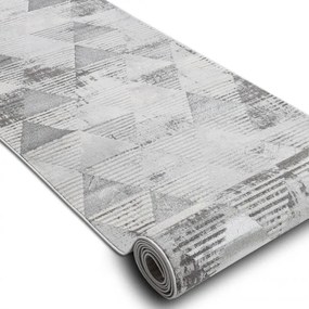 Behúň LIRA E1627 Trojuholníky geometrický, štrukturálny, glamour - sivý