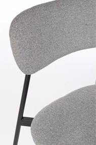Sivá čalúnená jedálenská stolička Inka – Yes Everyday