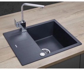 Concept DG05C45DG - Kuchynský drez CUBIS 50x62 cm granit/tmavosivý