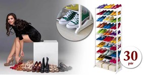 10 radový biely botník