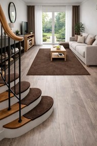 Vopi Nášľapy na schody Eton hnědý obdĺžnik, samolepiaci - 25x80 obdĺžnik (rozmer vrátane ohybu)