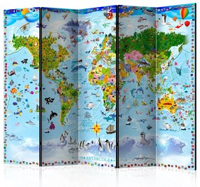 Paraván - Mapa sveta pre deti II 225x172