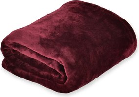 Flanelová deka Viktoria 140x200 cm, bordová
