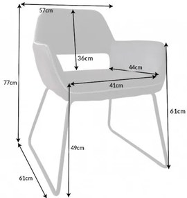 Dizajnová stolička Derrick 77 cm antik sivo-hnedá