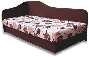 Jednolôžková posteľ (váľanda) 80 cm Lady 87 (Tmavohnedá 40 + Ikarus 20) (L). Akcia -11%. Vlastná spoľahlivá doprava až k Vám domov. 793115