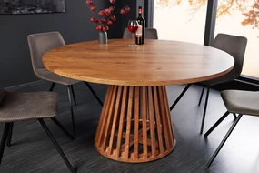 Okrúhly jedálenský stôl z masívu Jade Akácia 130cm