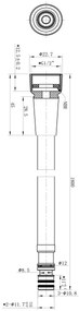 Sapho Sapho, Hadica pre výsuvnú sprchu, 185cm, FR584