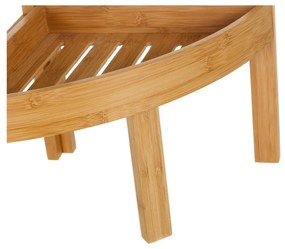 Trojposchodový bambusový rohový stojan Unimasa Bamboo