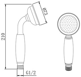 Mosadzná sprchová hlavica v lesklo striebornej farbe ø 7 cm Epoca – Sapho