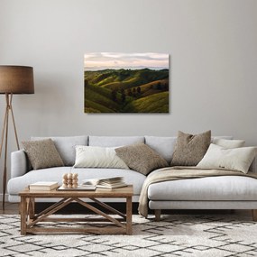 Sklenený obraz - Výhľad na thajské kopčeky (70x50 cm)