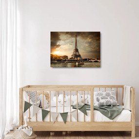 Sklenený obraz - Eiffelova veža, Paríž, Francúzsko (70x50 cm)