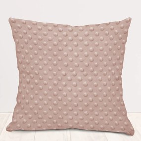 Biante Detská obliečka na vankúš Minky 3D bodky MKP-024 Tmavo béžová 40 x 60 cm