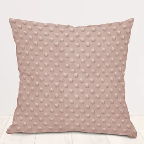 Biante Detská obliečka na vankúš Minky 3D bodky MKP-024 Tmavo béžová 50 x 70 cm