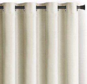 Záves AmeliaHome Velvet s priechodkami 140x270 cm krémový