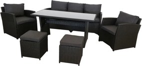 Veľká rodinná záhradná súprava Avenberg AMICO čierna/antracitová