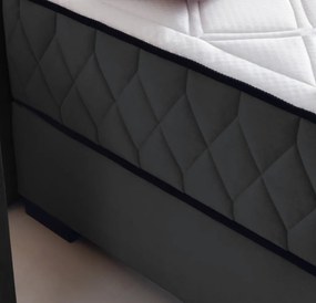 Posteľ Reve 160x200 cm, grafitovo šedá látka