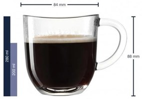 Leonardo Šálky na latte s lyžičkou 280 ml SET/2ks
