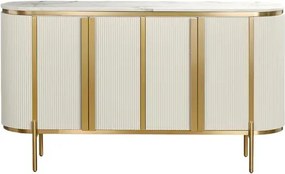 Komoda Stilig ST384 160 cm mramor/ecru/zlatá