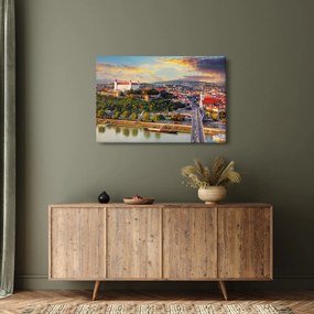 Obraz - Panorama Bratislavy, Slovensko (90x60 cm)