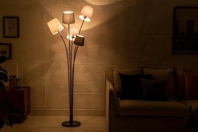 Stojacia lampa Levels čierna biela šedá