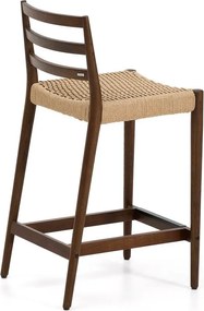 Hnedá/v prírodnej farbe barová stolička z dubového dreva (výška sedadla 65 cm) Analy – Kave Home