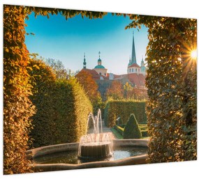 Sklenený obraz - Valdštejnský palác (70x50 cm)