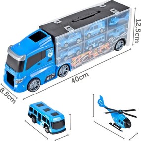 Nákladné policajné auto s vozidlami