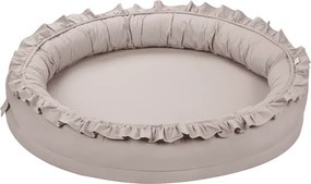 Mini hniezdo pre deti s volánom tmavo béžová