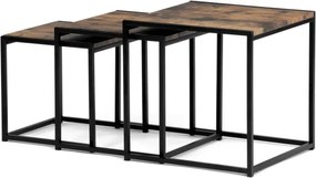 Sada 3 konferenčných stolíkov old wood AF-3003 OLW