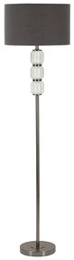 Sivá stojacia lampa s textilným tienidlom (výška 163 cm) Bright – Mauro Ferretti