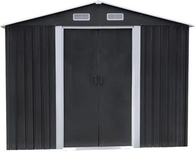 Záhradný domček BestBerg BBSH-1208A / 10,1 m² / 389 x 260 x 202 cm / antracitová/biela