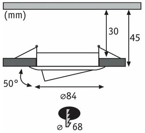 Paulmann 93483 - SADA 3xLED/6,5W IP23 Stmievateľné kúpeľňové svietidlo NOVA 230V