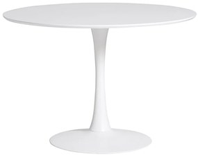 Okrúhly biely jedálenský stôl Marckeric Oda, ⌀ 110 cm