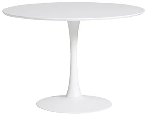 Okrúhly biely jedálenský stôl Marckeric Oda, ⌀ 110 cm