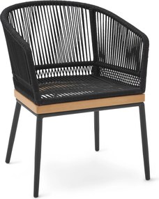 Záhradná stolička s textilným výpletom