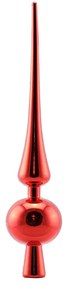 DECOLED Plastový hrot na vrchol stromu, 6x28 cm, červený, lesklý