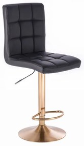LuxuryForm Barová stolička TOLEDO na zlatom tanieri - čierna