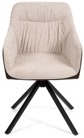 Noela Otočná jedálenská stolička látková LOREN hnedá/krémová
