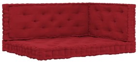 Podlahové paletové podložky 3 ks burgundské červené bavlna