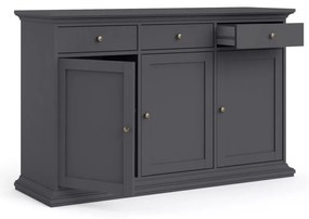 Sivá nízka komoda 144x92 cm Paris – Tvilum