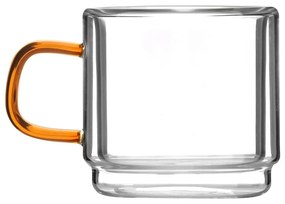 Sklenené hrnčeky v súprave 2 ks na espresso 80 ml Amber – Vialli Design