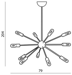 Dizajnový luster Orbit biele