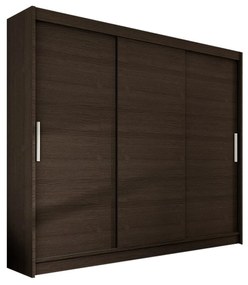 Veľká šatníková skriňa ASTON II čokoládová šírka 250 cm