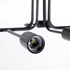 Sollux SL.1448 - Prisadený luster VECTOR 8xE27/15W/230V čierna