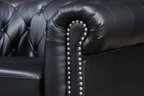 Dizajnové kreslo Chesterfield čierne