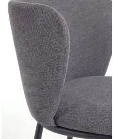 Tmavosivá barová stolička (výška sedadla 65 cm) Ciselia – Kave Home