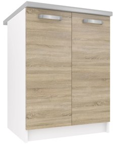Kuchynská skrinka Belini spodná 60 cm dub sonoma s pracovnou doskou  TOR SD2-60/0/WT/DS/0/U