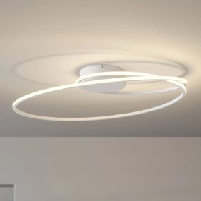 Lindby Xenias LED stropná lampa, biela, 60x35cm